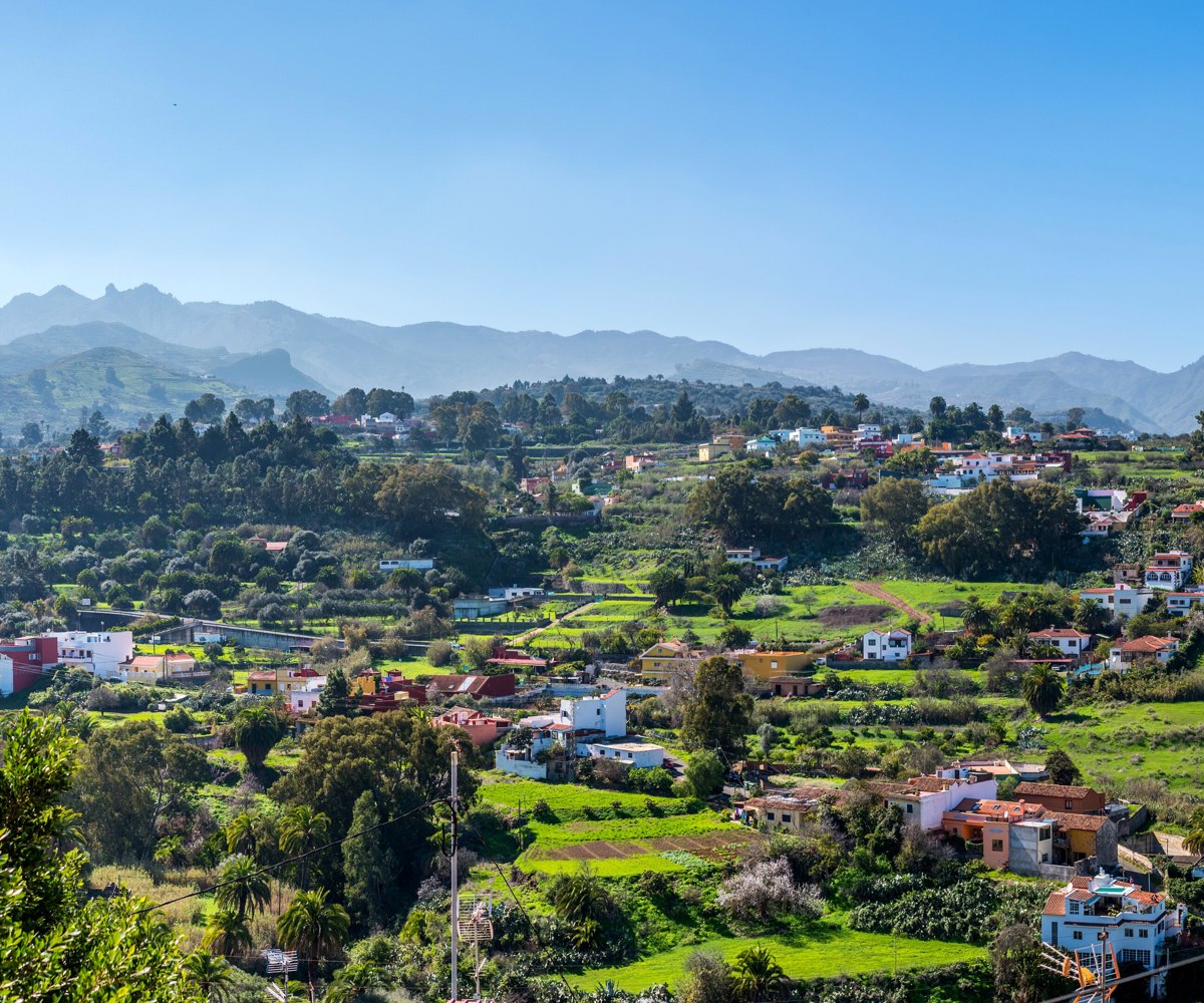 Santa Brígida vineyards and town
