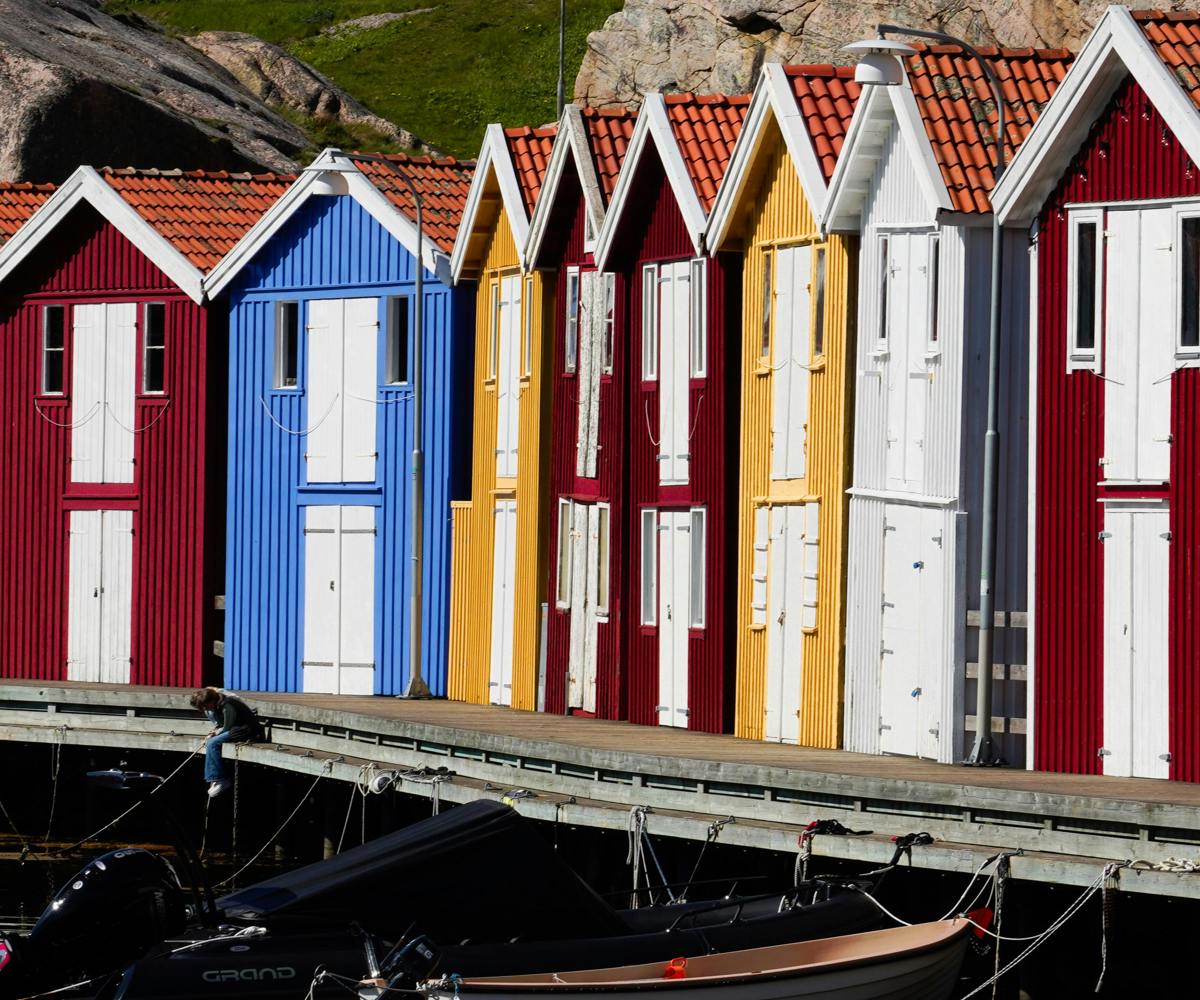 Smögen harbor and boardwalk