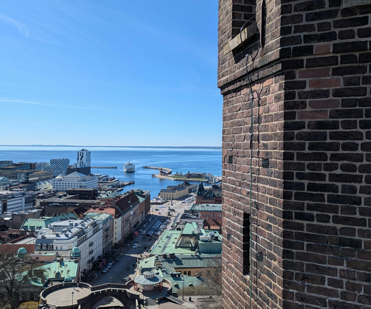 Helsingborg coastline and city view