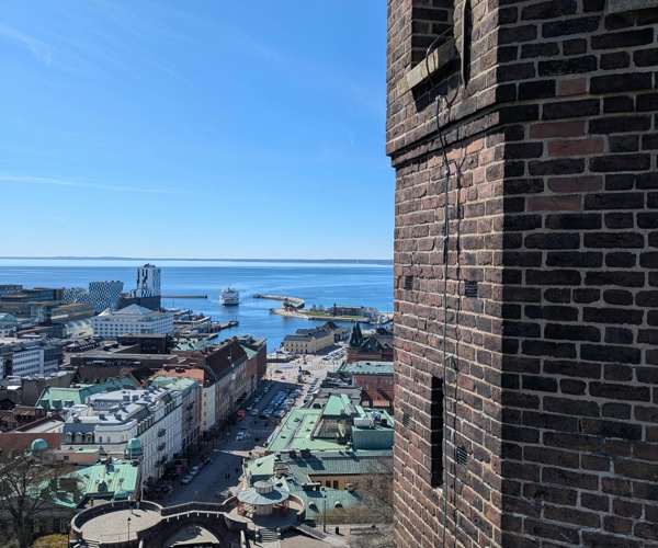 Helsingborg coastline and city view
