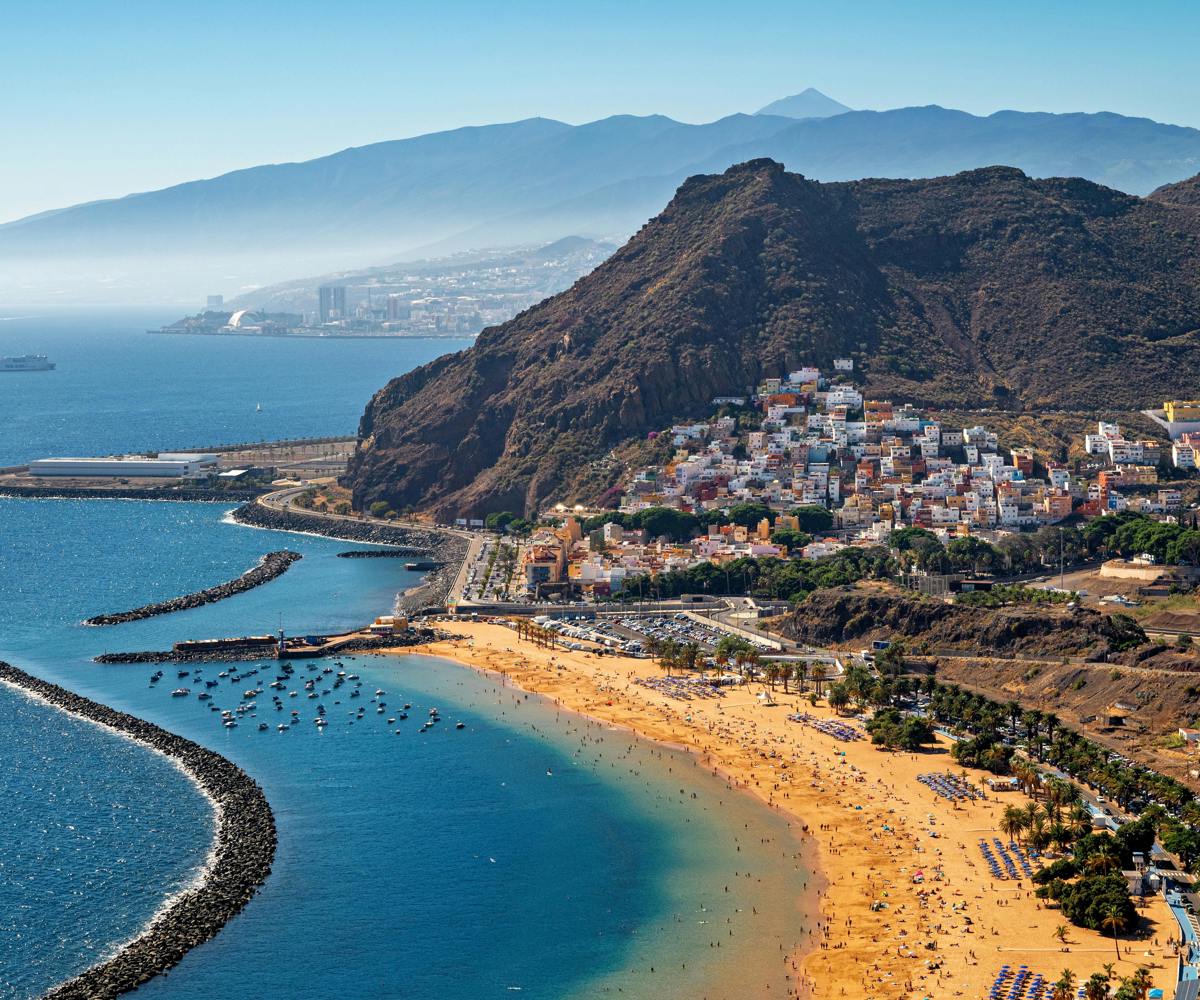 Tenerife beach Las Teresitas Santa Cruz coastline
